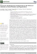 Cover page: Prospective Randomized Controlled Trial on the Effects of Almonds on Facial Wrinkles and Pigmentation