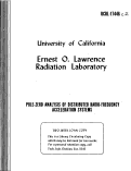 Cover page: POLE-ZERO ANALYSIS OF DISTRIBUTED RADIO-FREQUENCY ACCELERATION SYSTEMS