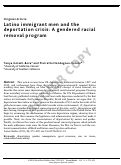 Cover page: Latino immigrant men and the deportation crisis: A gendered racial removal program