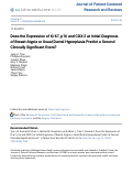 Cover page: Does the Expression of Ki-67, p16 and COX-2 at Initial Diagnosis of Breast Atypia or Usual Ductal Hyperplasia Predict a Second Clinically Significant Event?