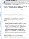 Cover page: Cytokine polymorphisms and plasma levels are associated with sleep onset insomnia in adults living with HIV/AIDS