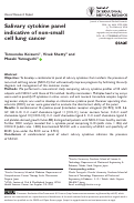 Cover page: Salivary cytokine panel indicative of non-small cell lung cancer