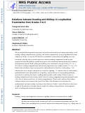 Cover page: Relations between Reading and Writing: A Longitudinal Examination from Grades 3 to 6.