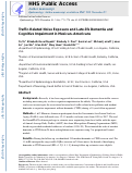 Cover page: Traffic-related Noise Exposure and Late-life Dementia and Cognitive Impairment in Mexican-Americans.