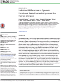 Cover page: Individual Differences in Dynamic Functional Brain Connectivity across the Human Lifespan