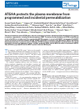 Cover page: ATG9A protects the plasma membrane from programmed and incidental permeabilization