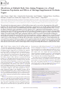 Cover page: Microbiota at Multiple Body Sites during Pregnancy in a Rural Tanzanian Population and Effects of Moringa-Supplemented Probiotic Yogurt