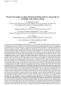 Cover page: Mexican drought: an observational modeling and tree ring study of variability and climate change