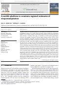 Cover page: A mobile platform to constrain regional estimates of evapotranspiration