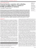 Cover page: Structure-function covariation with nonfeeding ecological variables influences evolution of feeding specialization in Carnivora