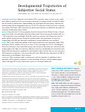 Cover page: Developmental Trajectories of Subjective Social Status