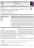 Cover page: Hydroxychloroquine can potentially interfere with immune function in COVID-19 patients: Mechanisms and insights