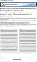 Cover page: Ecological niche comparison among closely related tree species of Lauraceae using climatic and edaphic data