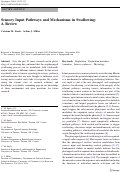 Cover page: Sensory Input Pathways and Mechanisms in Swallowing: A Review