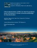 Cover page: Field Implementation of MPC for Heat Pump-Based Duel Fuel Systems in Small Commercial Buildings for Decarbonization