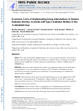 Cover page: Economic costs of implementing group interventions to reduce diabetes distress in adults with type 1 diabetes mellitus in the T1-REDEEM trial