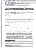 Cover page: Factors associated with HIV testing among traditional healers and their clients in rural Uganda: Results from a cross-sectional study