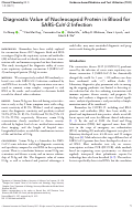 Cover page: Diagnostic Value of Nucleocapsid Protein in Blood for SARS-CoV-2 Infection