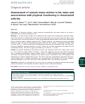 Cover page: Assessment of muscle mass relative to fat mass and associations with physical functioning in rheumatoid arthritis