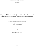 Cover page: Bayesian Methods in the Quantitative Risk Assessment and Toxicity Profiling of Engineered Nanomaterials