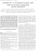 Cover page: ColdADC_P2: A 16-Channel Cryogenic ADC ASIC for the Deep Underground Neutrino Experiment