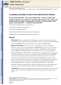 Cover page: Correlates of Quality of Life in Rural Patients With Heart Failure