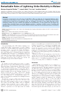 Cover page: Remarkable Rates of Lightning Strike Mortality in Malawi