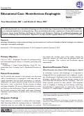 Cover page: Educational Case: Noninfectious Esophagitis