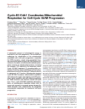 Cover page: Cyclin B1/Cdk1 Coordinates Mitochondrial Respiration for Cell-Cycle G2/M Progression