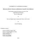 Cover page: Information Theoretic Measures and Estimators of Specific Causal Influences