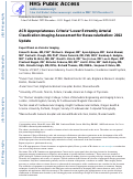 Cover page: ACR Appropriateness Criteria® Lower Extremity Arterial Claudication-Imaging Assessment for Revascularization: 2022 Update.