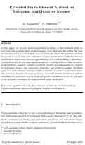 Cover page: Extended finite element method on polygonal and quadtree meshes
