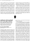 Cover page: Christopher S. Jazwa and Jennifer E. Perry (editors): California’s Channel Islands: The Archaeology of Human-Environmental Interactions