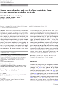Cover page: Source water, phenology and growth of two tropical dry forest tree species growing on shallow karst soils
