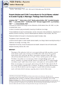 Cover page: Brief report: Parent–adolescent child concordance in social norms related to gender equity in marriage – findings from rural India