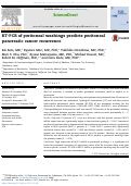 Cover page: RT-PCR of peritoneal washings predicts peritoneal pancreatic cancer recurrence