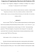 Cover page: Comparison of Complementary Reactions in the Production of Mt