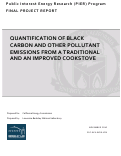 Cover page: Quantification of Black Carbon and Other Pollutant Emissions from a Traditional and an Improved Cookstove