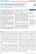 Cover page: Urinary Biomarkers and Kidney Outcomes: Impact of Indexing Versus Adjusting for Urinary Creatinine.