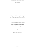 Cover page: An Algorithm for Learning Phonological Classes from Distributional Similarity