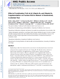 Cover page: Effect of Combination Folic Acid, Vitamin B6 , and Vitamin B12 Supplementation on Fracture Risk in Women: A Randomized, Controlled Trial.