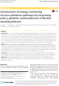 Cover page: Construction of energy-conserving sucrose utilization pathways for improving poly-γ-glutamic acid production in Bacillus amyloliquefaciens.