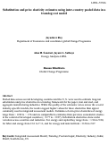 Cover page: Substitution and price elasticity estimates using inter-country pooled data in a translog 
cost model