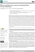 Cover page: Wireless and Battery-Free Sensor for Interstitial Fluid Pressure Monitoring.