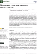 Cover page: Zinc Fortification: Current Trends and Strategies