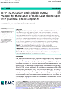 Cover page: Torch-eCpG: a fast and scalable eQTM mapper for thousands of molecular phenotypes with graphical processing units