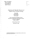 Cover page: Exploring the episodic structure of algebra story problem solving