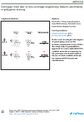 Cover page: Genotype error due to low-coverage sequencing induces uncertainty in polygenic scoring.