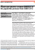 Cover page: Potent and selective covalent inhibition of the papain-like protease from SARS-CoV-2