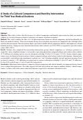 Cover page: A Study of a Cultural Competence and Humility Intervention for Third-Year Medical Students